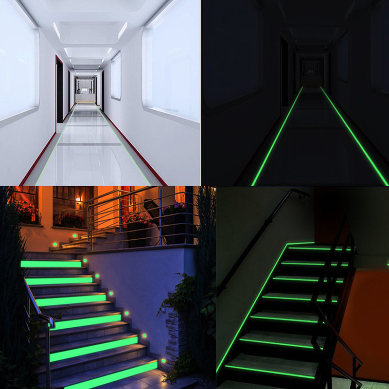 1.5 cm / 2 cm / 3 cm / 4 cm / 5 cm x 1M multicolor luminous warning tape / staircase collision night light strip / DIY stage decoration luminous sticker