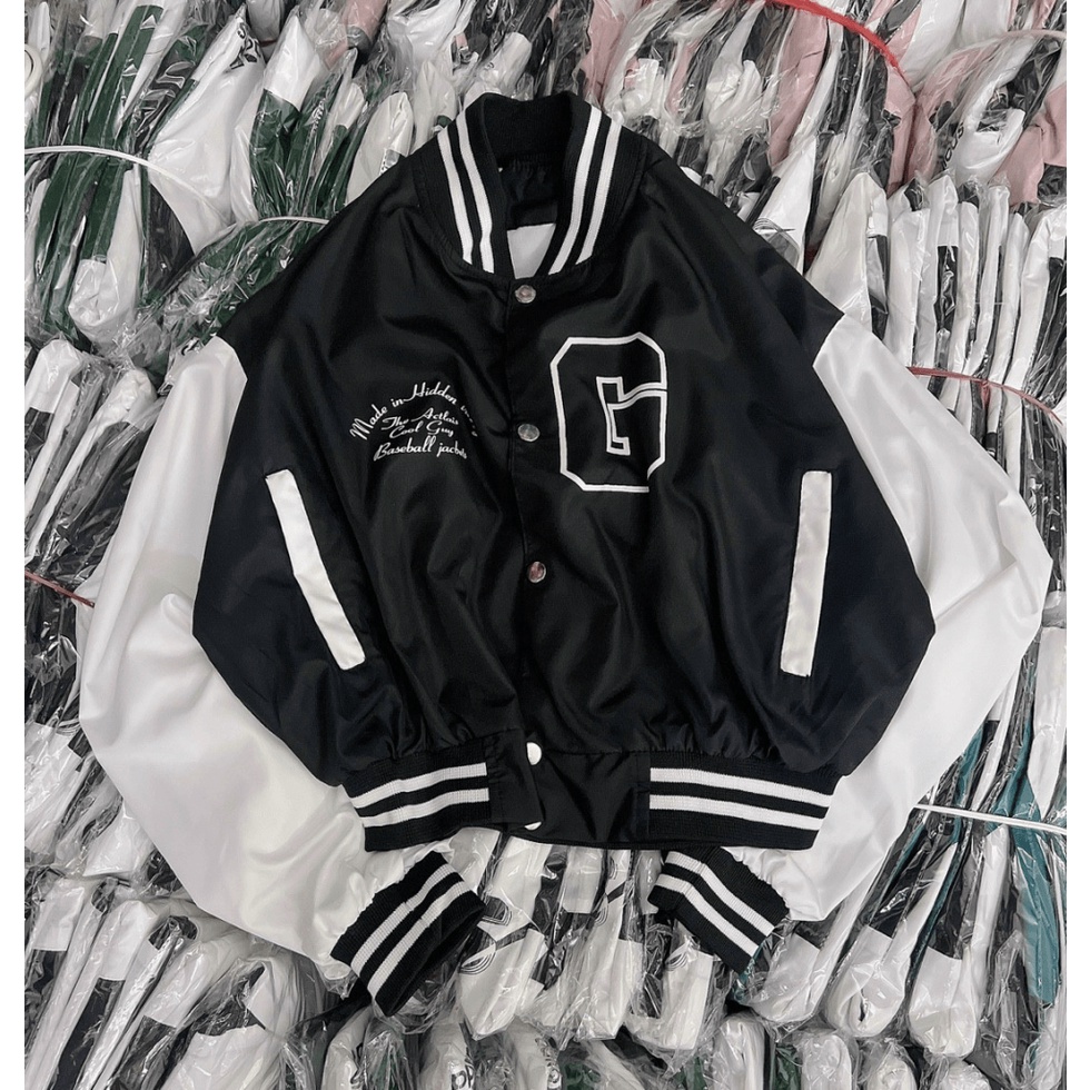 Áo Khoác Bomber Nữ Form Lửng Phối Màu In Chữ G Cực Xinh Mẫu Mới Cực HOT -  CLITUS FASHION