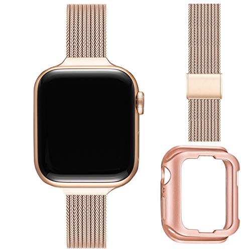 Dây đeo bằng thép không gỉ siêu mỏng cho đồng hồ Apple Watch 6 SE 5 4 3 2 38mm 40mm 42mm 44mm