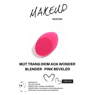 Mút tán kem nền đầu vát AOA Wonder Blender - màu Hồng
