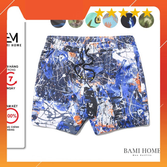 Quần short nam đi biển BAMI HOME đùi bơi mau khô thoáng khí cao cấp QB- 02 - SIÊU HOT