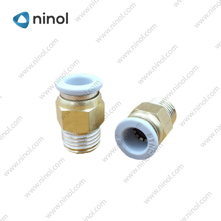 Nối thẳng ren ngoài khí nén STNC YPC nối ống 4mm, 6mm, 8mm, 10mm