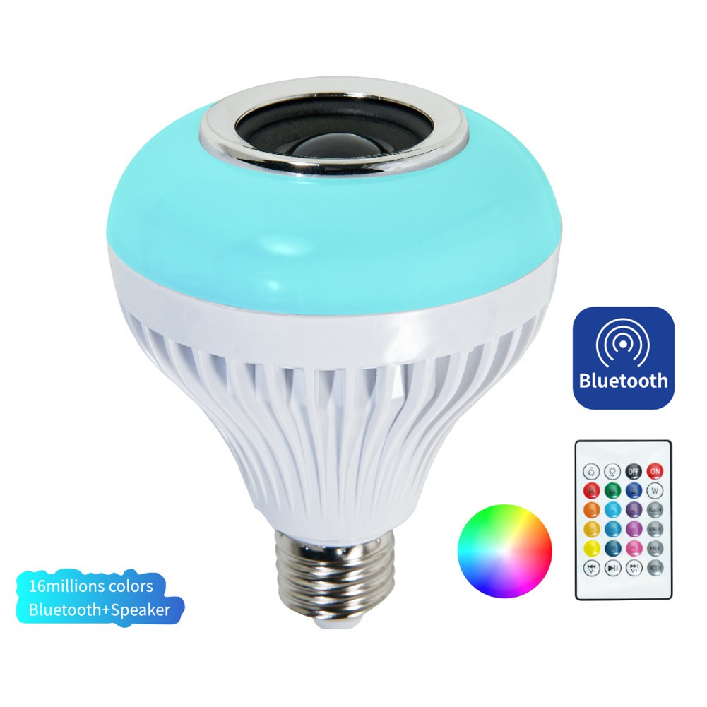 [PST]Wireless Bluetooth E27 B22 LED Light Bulb Music Playing Lamp with Remote Control