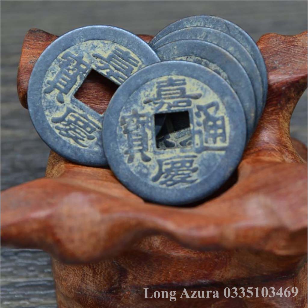 Đồng xu phong thủy, đồng xu cổ, tiền xu ngũ đế, 12 bộ - 60 đồng xu