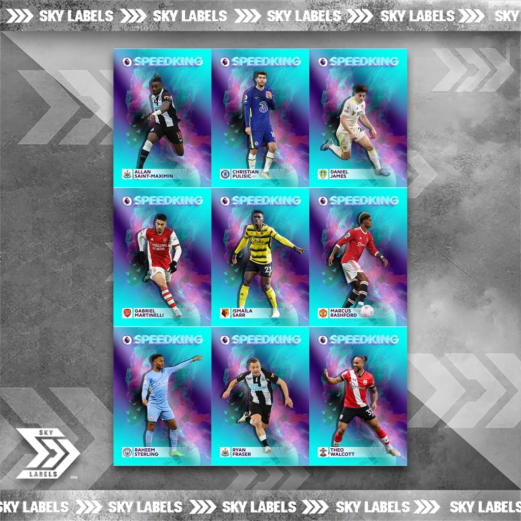 thẻ SKY Speedking - Pulisic, Sterling, Fraser, Walcott, Sterling, James, Martinelli, Rashford, Sarr, Maximin - Arsenal
