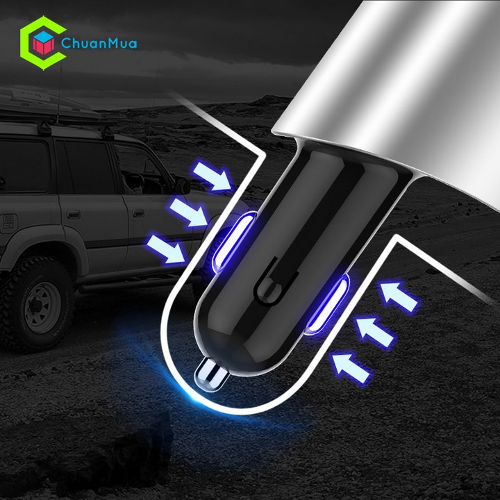 Tẩu Sạc Ô Tô HYUNDAI Hỗ Trợ Sạc Nhanh QC 3.0 Cổng USB Cao Cấp_ Tẩu Sạc Xe Hơi