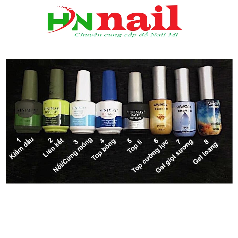 Bộ sản phẩm vinimay chăm sóc trang trí móng làm nail MI SPA PHUN HÌNH XĂM