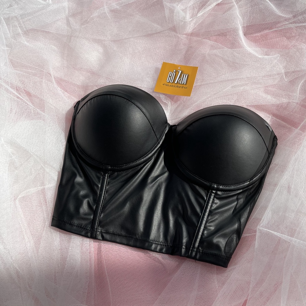 Áo corset da PU mút 2cm có gọng ôm trọn quả có thể mặc bỏ dây vai Cô Kim 7 | BigBuy360 - bigbuy360.vn