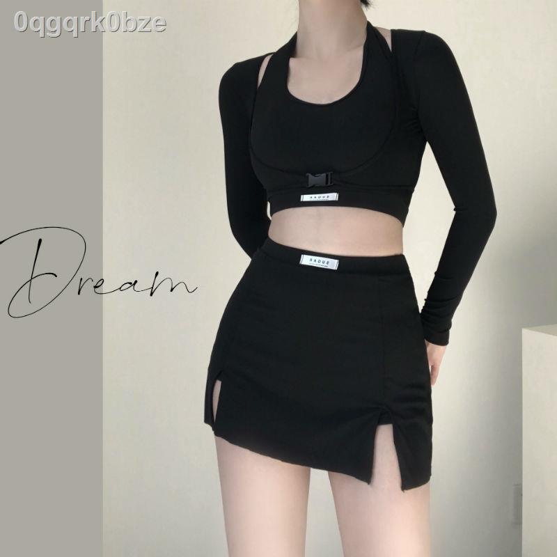 ▩♤2022 áo tắm mới nữ siêu tiên bảo thủ dài tay váy xẻ ngực hàn quốc che bụng và hiển thị quần sinh mỏn