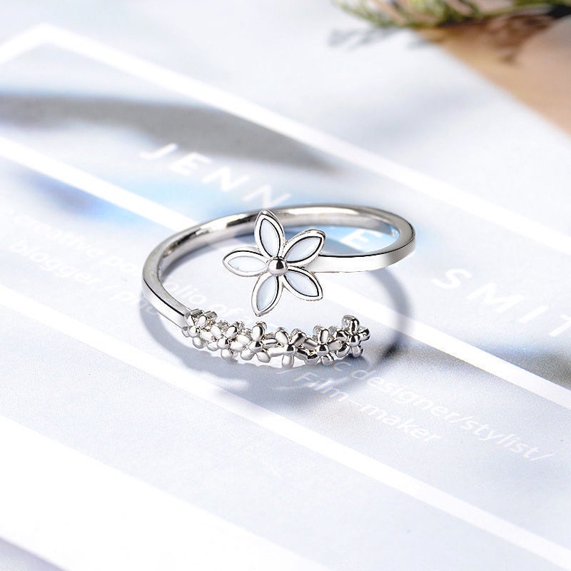 Nhẫn Mạ Bạc 925 Đính Đá Sang Trọng Cho Nữ