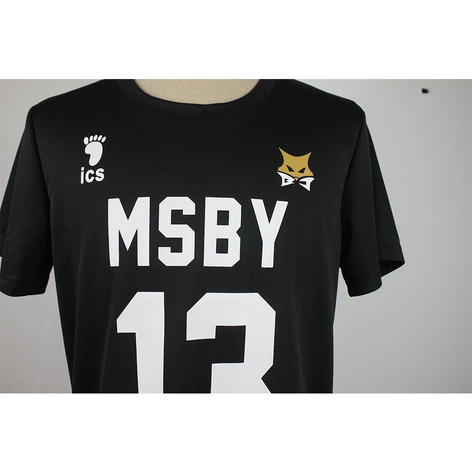 Bộ đồ hóa trang Haikyuu MSBY Shoyo Atsumu Sakusa tay ngắn màu đen