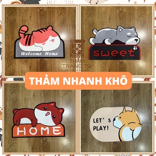 Thảm nhà tắm nhanh khô 40x60 cm Diatomite nhiều mẫu