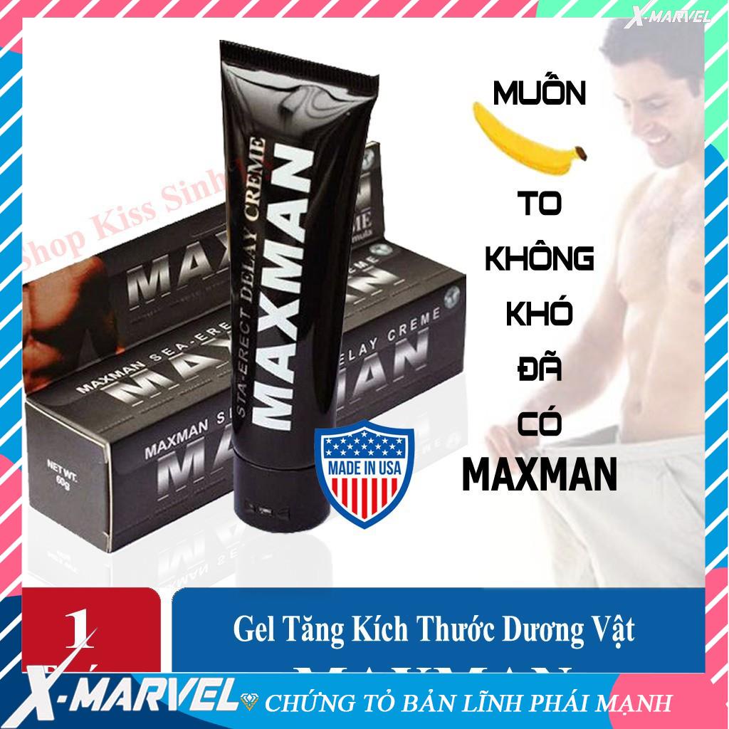 [Hàng USA] Gel Tăng Kích Thước Dương Vật MAXMAN - Chống xuất tinh sớm - Luôn Đưa Nàng Về Đích /áo mưa