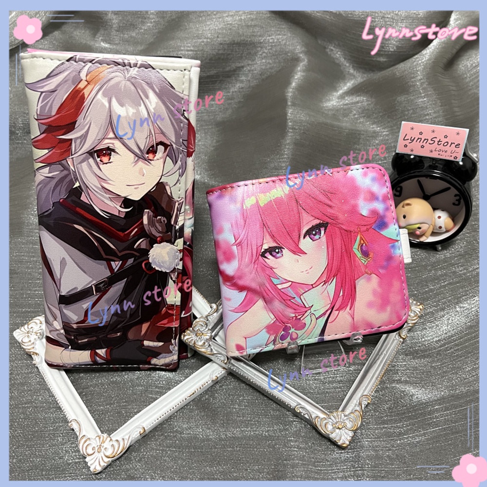 Trò chơi hot Genshin Impact Shenhe Yunjin Zhongli Ví dài cho thẻ tín dụng sinh viên Ví cosplay hoạt hình Ví PU