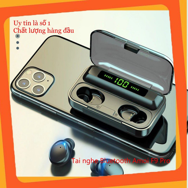 Tai Nghe Bluetooth Không Dây Nhét Tai 5.0 Amoi F9 Pro Nút Cảm Ứng Kiêm Sạc Pin Dự Phòng bobstore01 | BigBuy360 - bigbuy360.vn