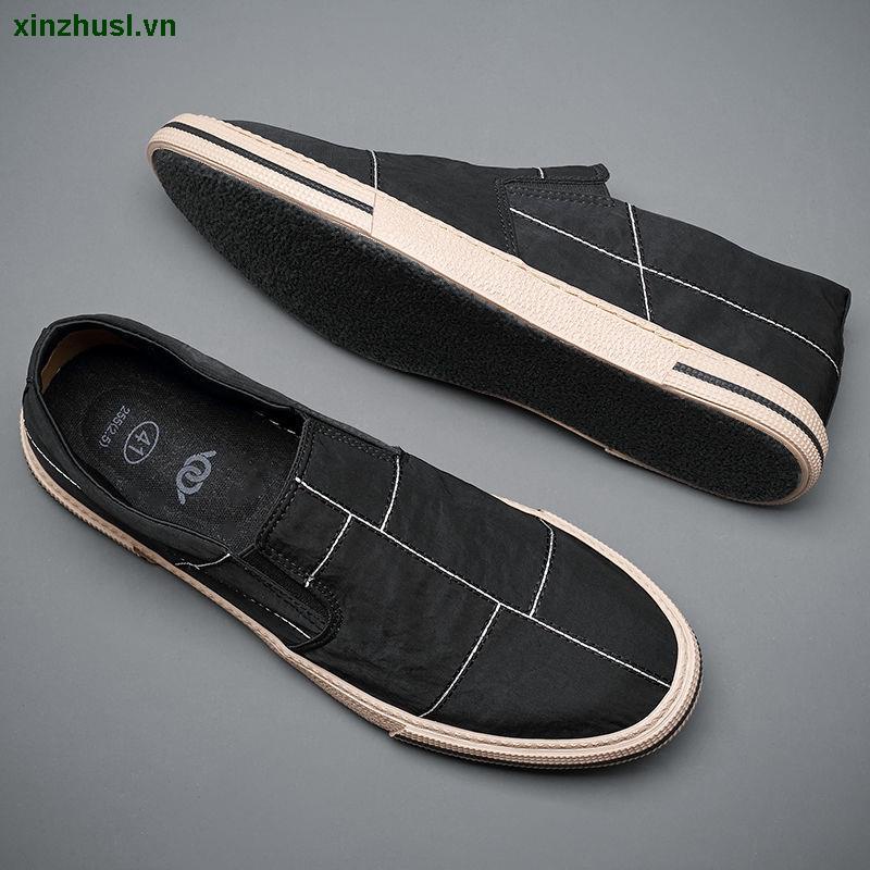 Giày lười canvas thoáng khí thời trang dành cho nam
