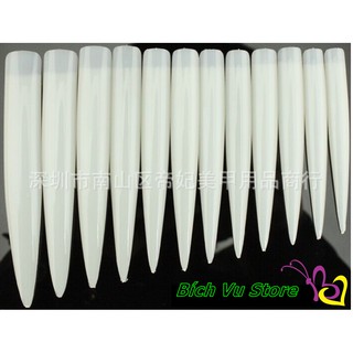 Móng úp nhọn form dài | 10size(xem kỹ kích thước giúp shop)