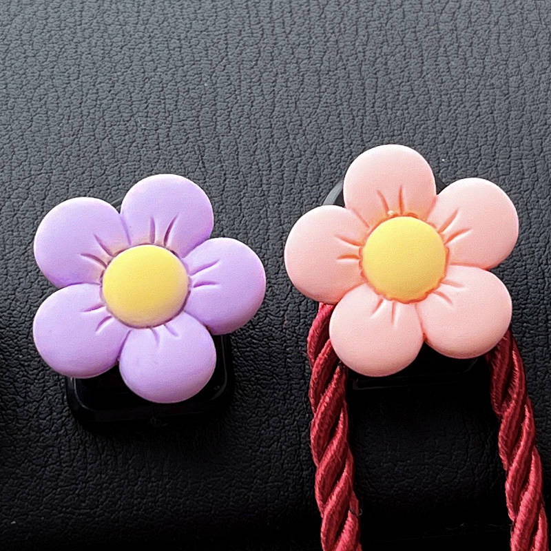 Car Hook Front Row Female Cute Co-Pilot Small Flower Multi-Function Invisible Paste Car Interior Small Car Hook car accessories uvvG