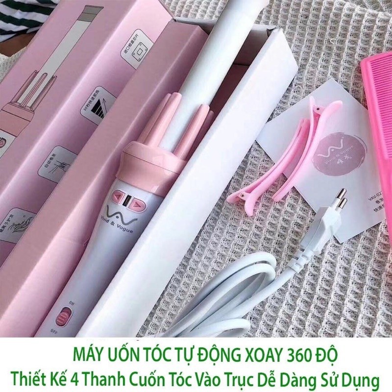 [Hot Review] Gậy uốn xoăn xoay tự động 360 VIVID & VOGUE bán chạy chính hãng nội địa Trung - BFU STORE