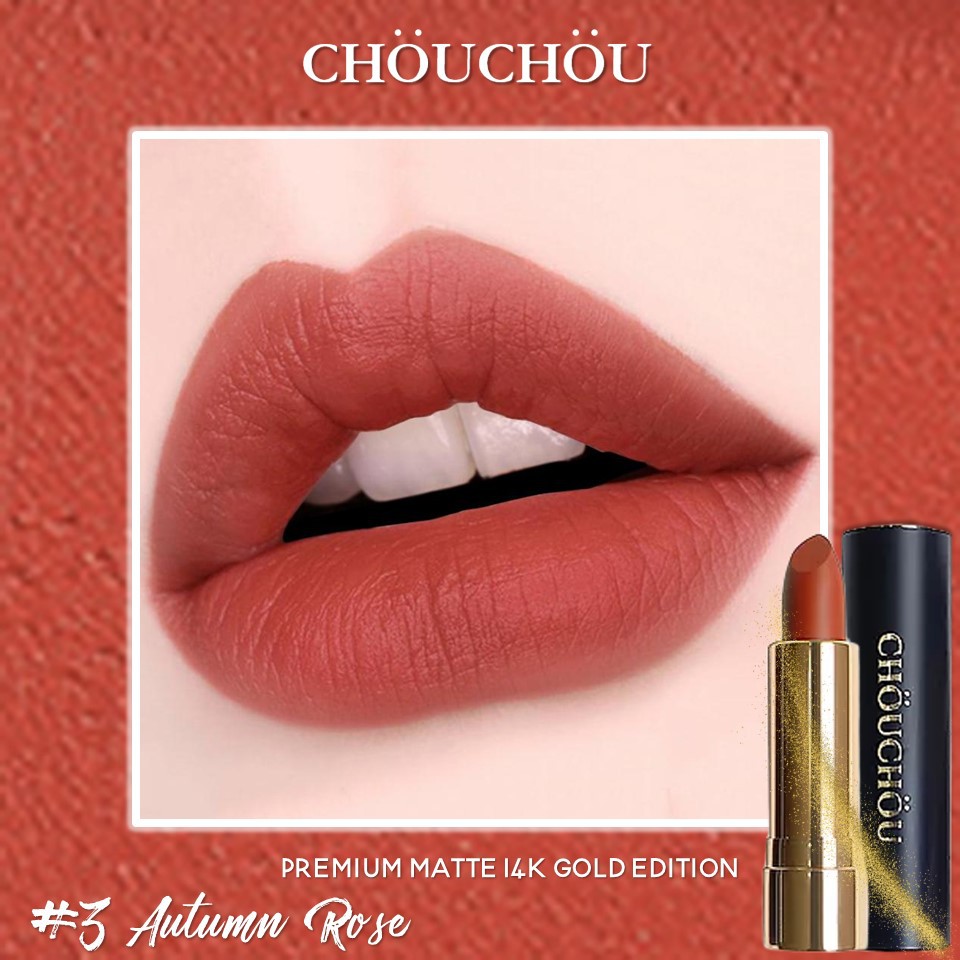 Son Thỏi Lì Chou Chou Premium Matte 14k Gold Edition