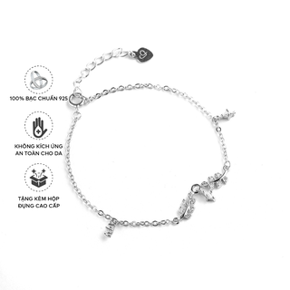 Lắc Tay Bạc Blue Peach Princess LT431