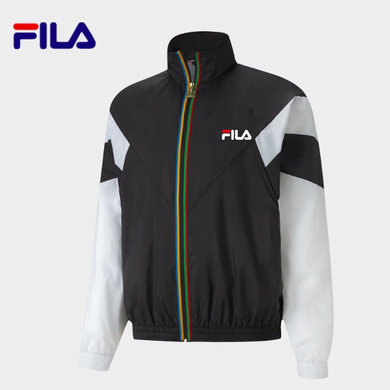 FILA Áo khoác gió thể thao cổ đứng 100% chính hãng cho nam nữ