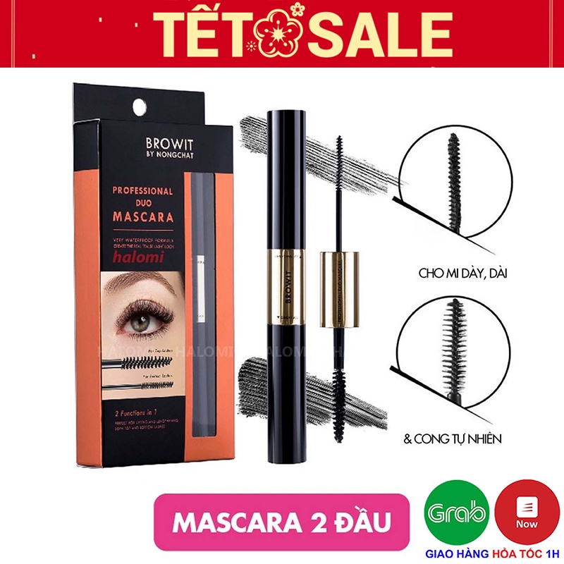 Mascara Nongchat 2 Đầu Browit Professional Duo Mascara 4 + 4g SEXY BLACK siêu chống nước