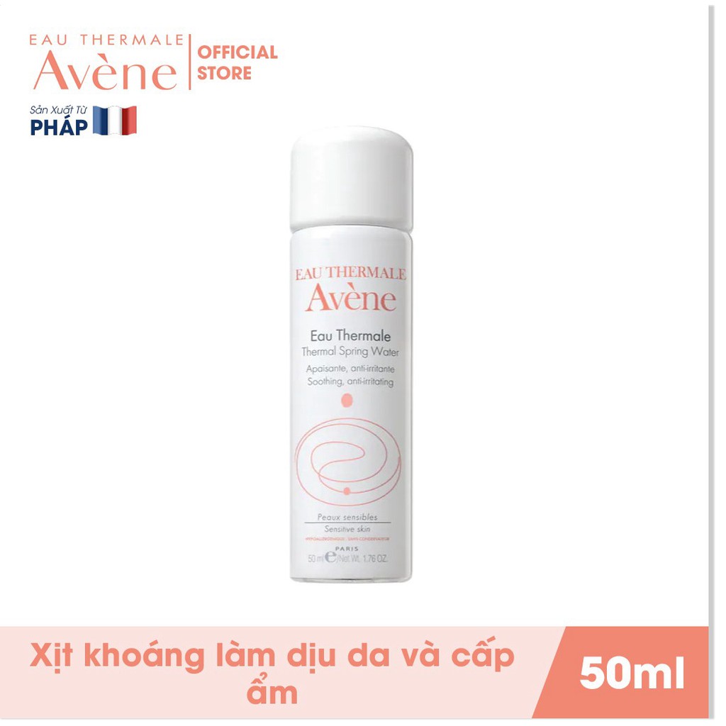 [Mua kèm quà 0Đ] Nước khoáng làm dịu, chống kích ứng da Avène Thermal Spring Water 50ml