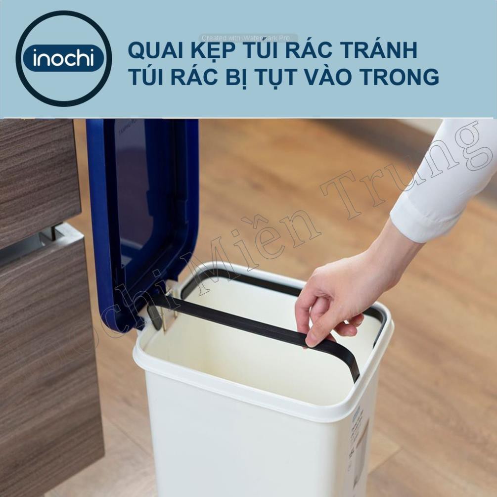 Thùng rác đạp chữ nhật thiết kế đẹp, thùng rác văn phòng Inochi 15L có lõi và không lõi (VUI LÒNG IB SHOP ĐỂ CHỌN MÀU)