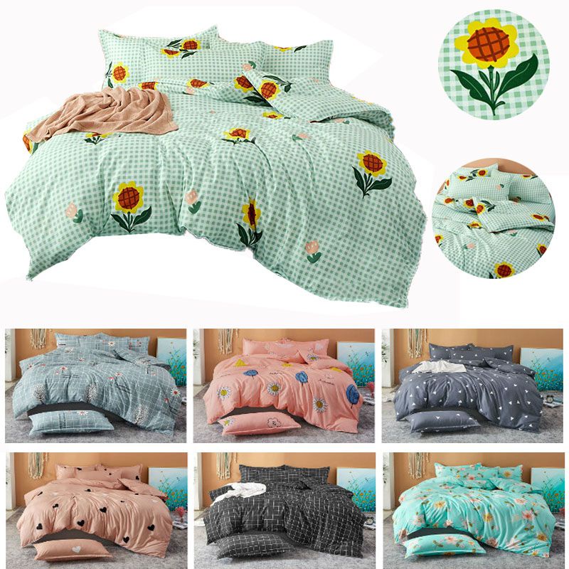 Bộ Chăn Ga Và Vỏ Gối In Hoa Xinh Xắn