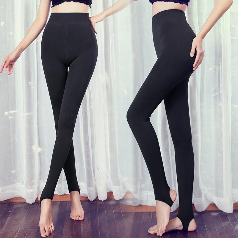 ✶Màu da quần legging phụ nữ mùa đông cộng với nhung dày lên chân trần tạo tác eo cao giảm béo giảm béo phụ nữ mặc quần d