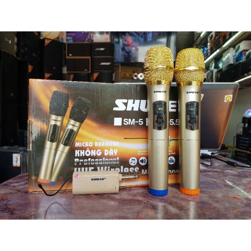 Bộ Micro không dây SHUAE SM-6.6: Micro đa năng dùng cho mọi loa và Amply Karaoke...