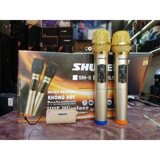 Bộ micro không dây shuae sm-6.6: micro đa năng dùng cho mọi loa và amply karaoke...