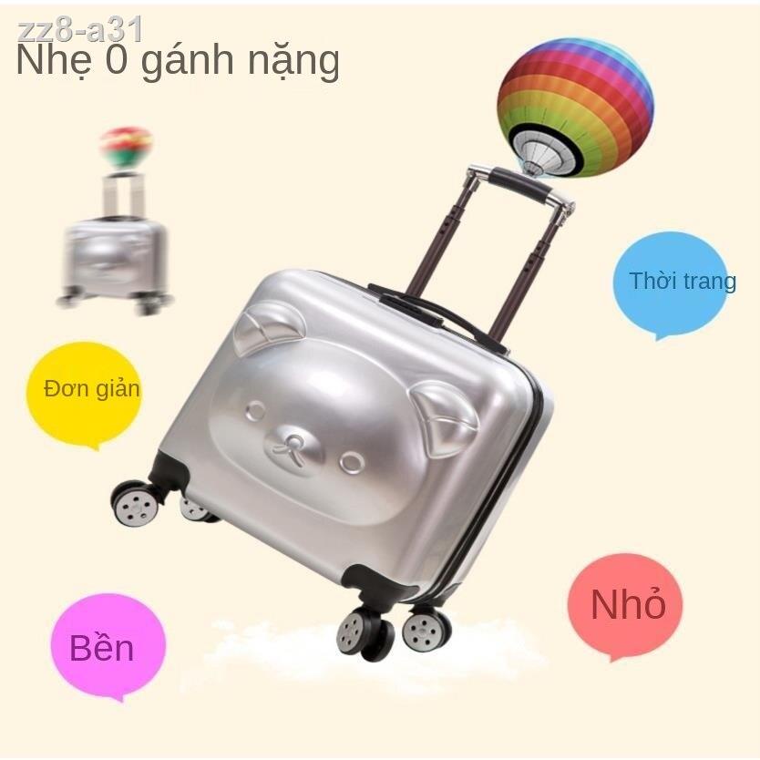 [bán chạy]vali trẻ em bé trai có bánh xe đẩy đa năng nam Tong Ke Ngồi Phim hoạt hình Gấu Hộp mật khẩu dây kéo du lịch