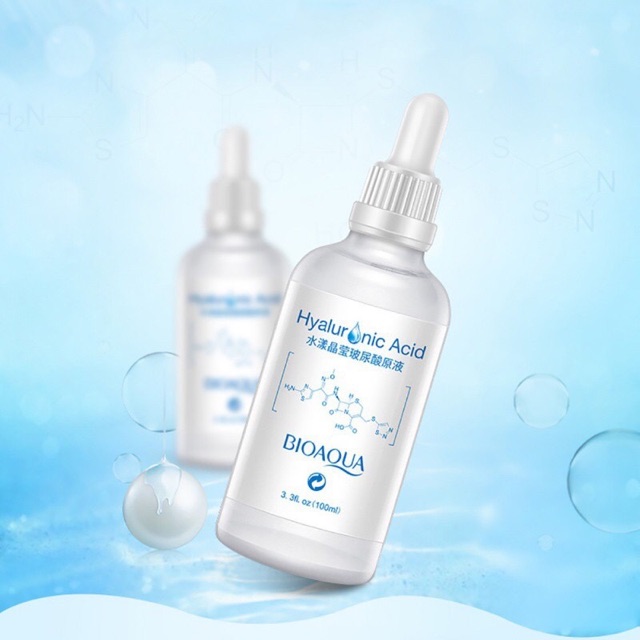 Serum Hyaluronic Acid Bioaqua 100ml Dưỡng Ẩm, Cấp Ẩm, Giữ Ẩm, Kiểm Soát Dầu, Làm Sáng, Mịn Và Thu Nhỏ Lỗ Chân Lông