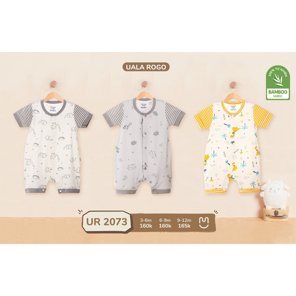 Body cộc Ualarogo họa tiết cho bé trai bé gái