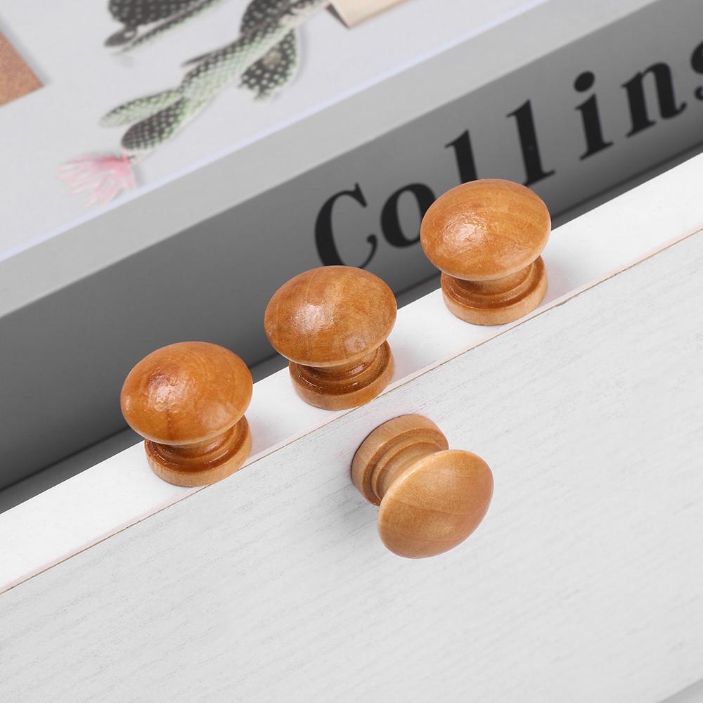 Set 10 Tay Nắm Cửa Tủ Bằng Gỗ Hình Tròn Tiện Dụng Cho Nhà Bếp