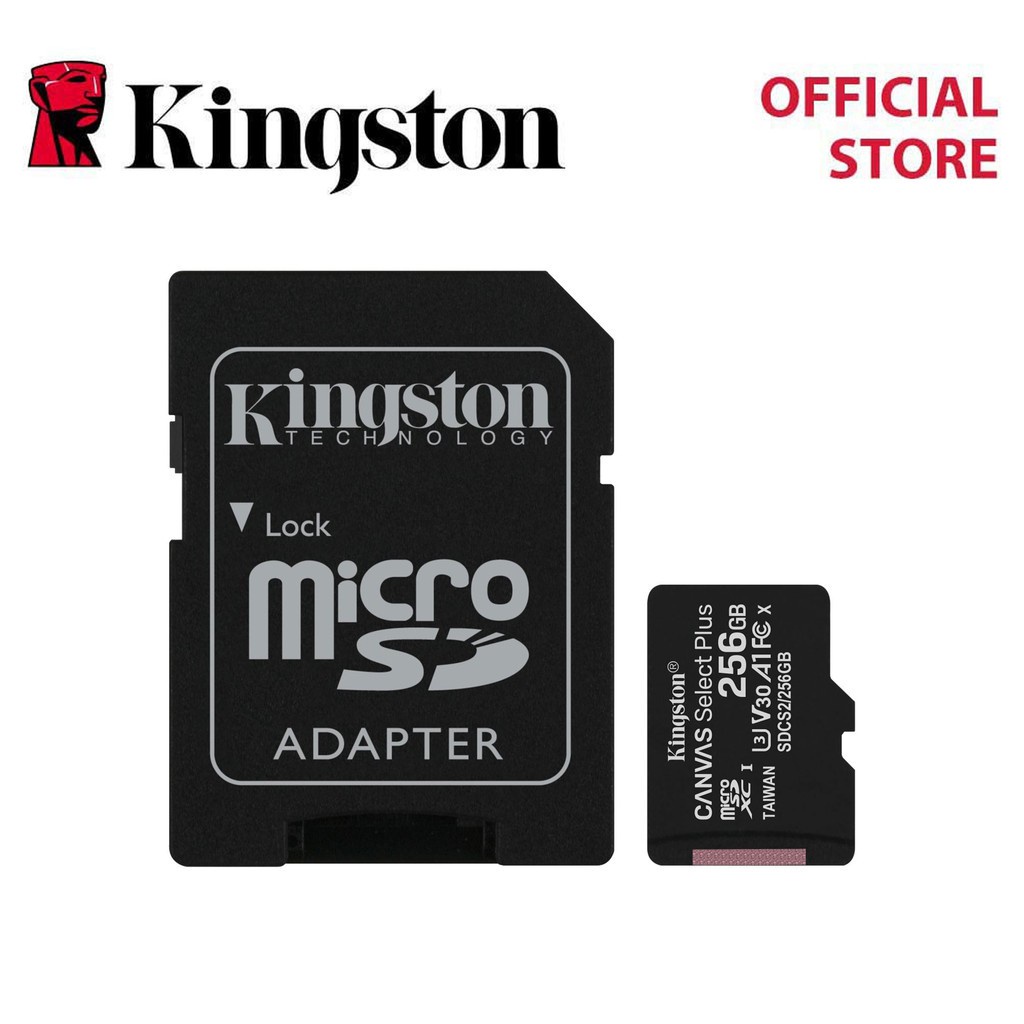KINGSTON Thẻ Nhớ microSD Dung Lượng 256GB Dành Cho Android A1 Class (SDCS2 / 256GB)