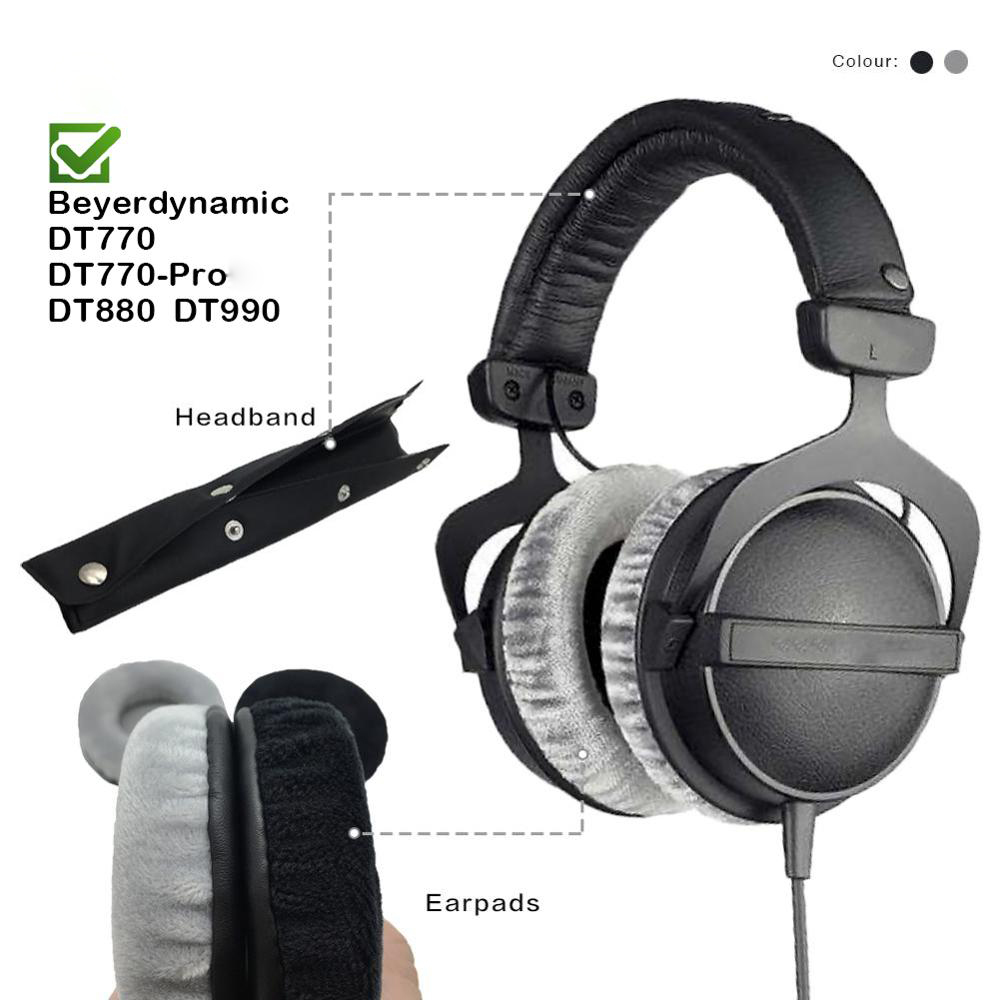 Đệm bọc đầu tai nghe bằng nhung mềm cho Beyerdynamic DT770 DT770 PRO DT880 DT990