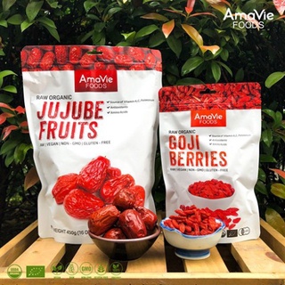 Combo táo đỏ hữu cơ 450g + kỷ tử hữu cơ 170g