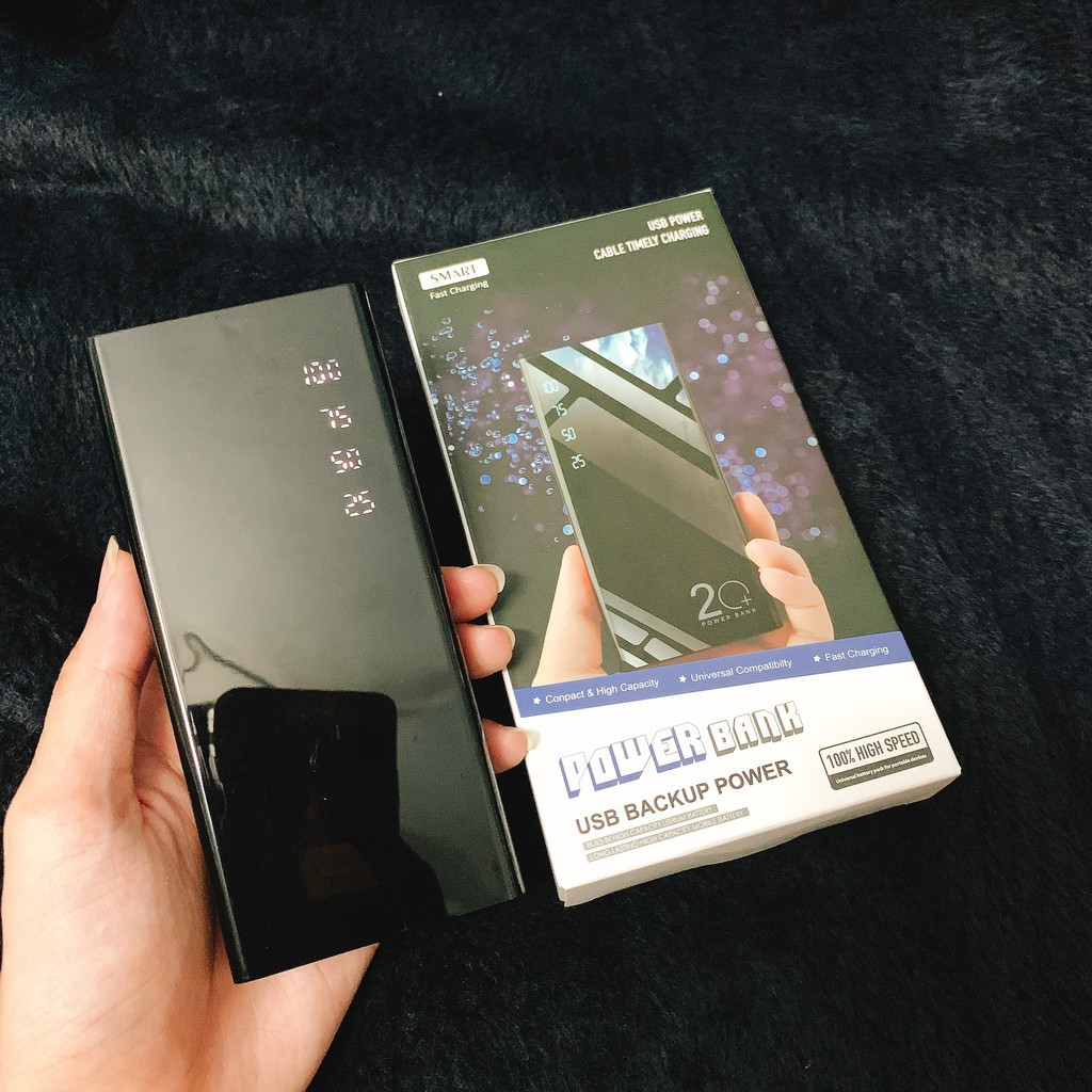 ☜﹊Sạc Dự Phòng 👑FREESHIP👑 10000mAh Mặt Kính 2.USB [𝐁𝐚́𝐧 𝐏𝐡𝐚́ 𝐆𝐢𝐚́ 𝐋𝐚̂́𝐲 𝟓𝐬𝐚𝐨]