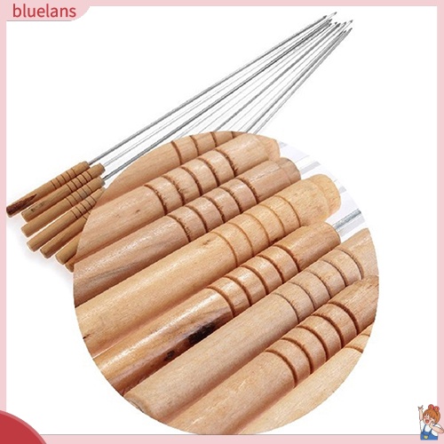 / 10 / 1 Cây Xiên Thịt Nướng Ngoài Trời Bằng Thép Không Gỉ