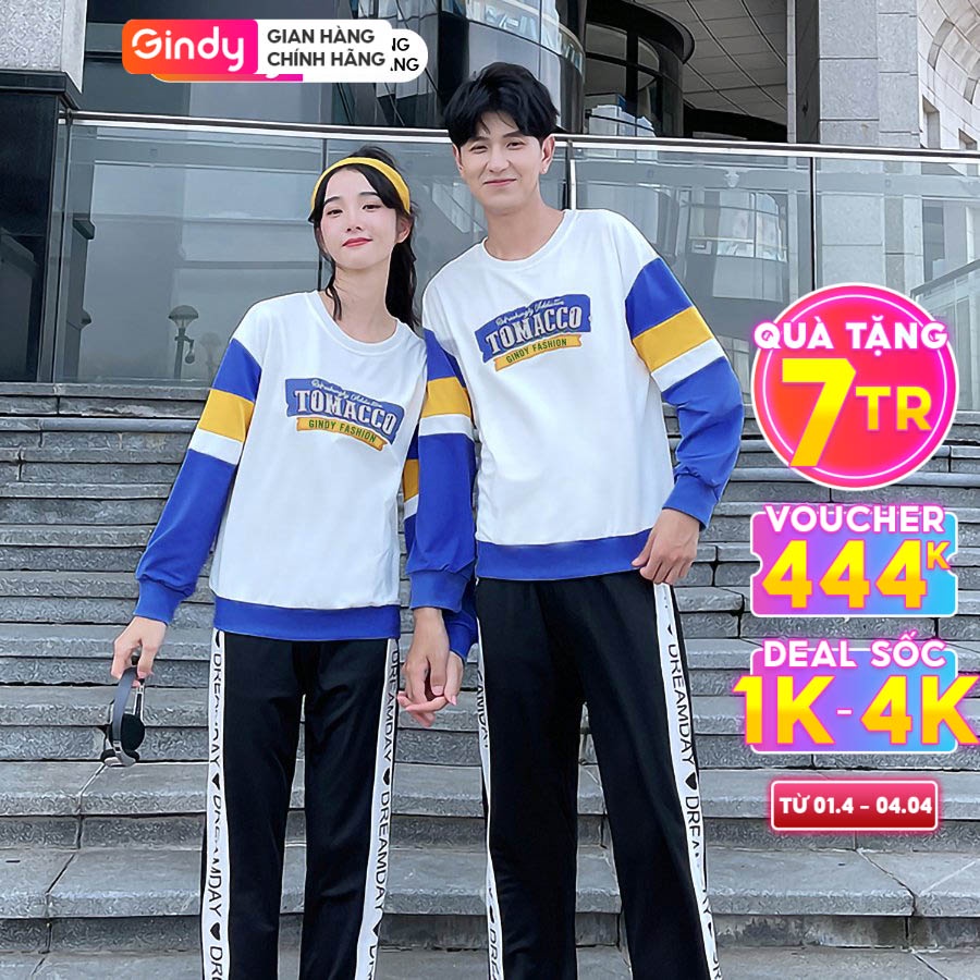 Áo hoodie cặp đôi áo sweater nỉ da cá  nam nữ GINDY basic dài tay forrm rộng thời trang thu đông A10106