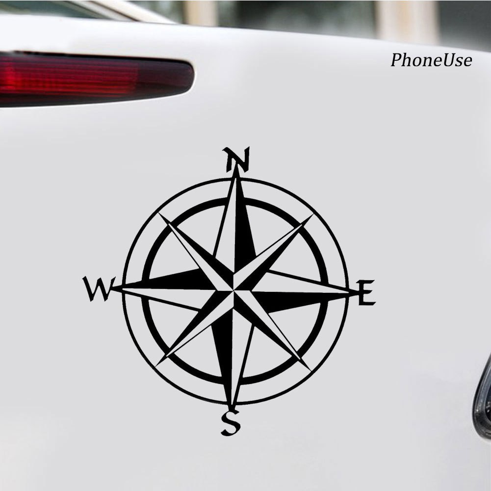 Decal hình la bàn độc đáo trang trí xe hơi/xe tải