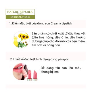 Son môi Nature Republic Creamy Lip Stick