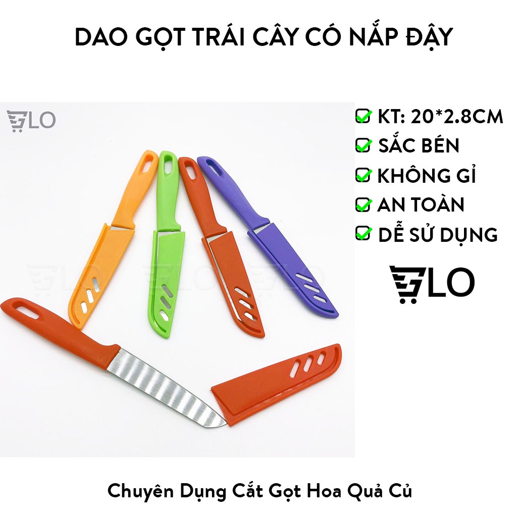 Dao Gọt Trái Cây Có Nắp Đậy An Toàn, Sắc Bén Bằng Thép Không Gỉ, Cắt Rau Củ, Hoa Quả, Làm Bếp Đa Năng, Dao Mini Đi Phượt