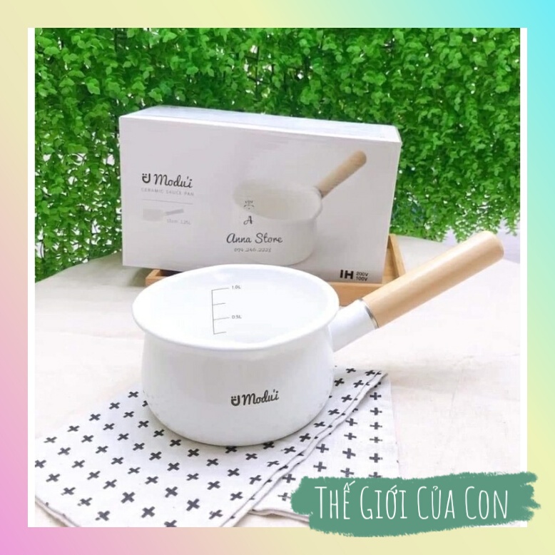 Nồi sứ Modui, chảo chống dính, nấu bột cháo ăn dặm Hàn Quốc cho bé