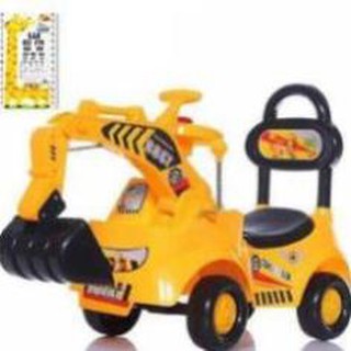 Xe cần cẩu kiêm xe chòi chân cho bé, có đèn có nhạc tặng kèm thước đo chiều cao cho bé