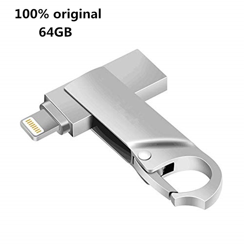 USB lưu trữ di động OTG 2 trong 1 cho iPhone iPad iOS MAC và PC