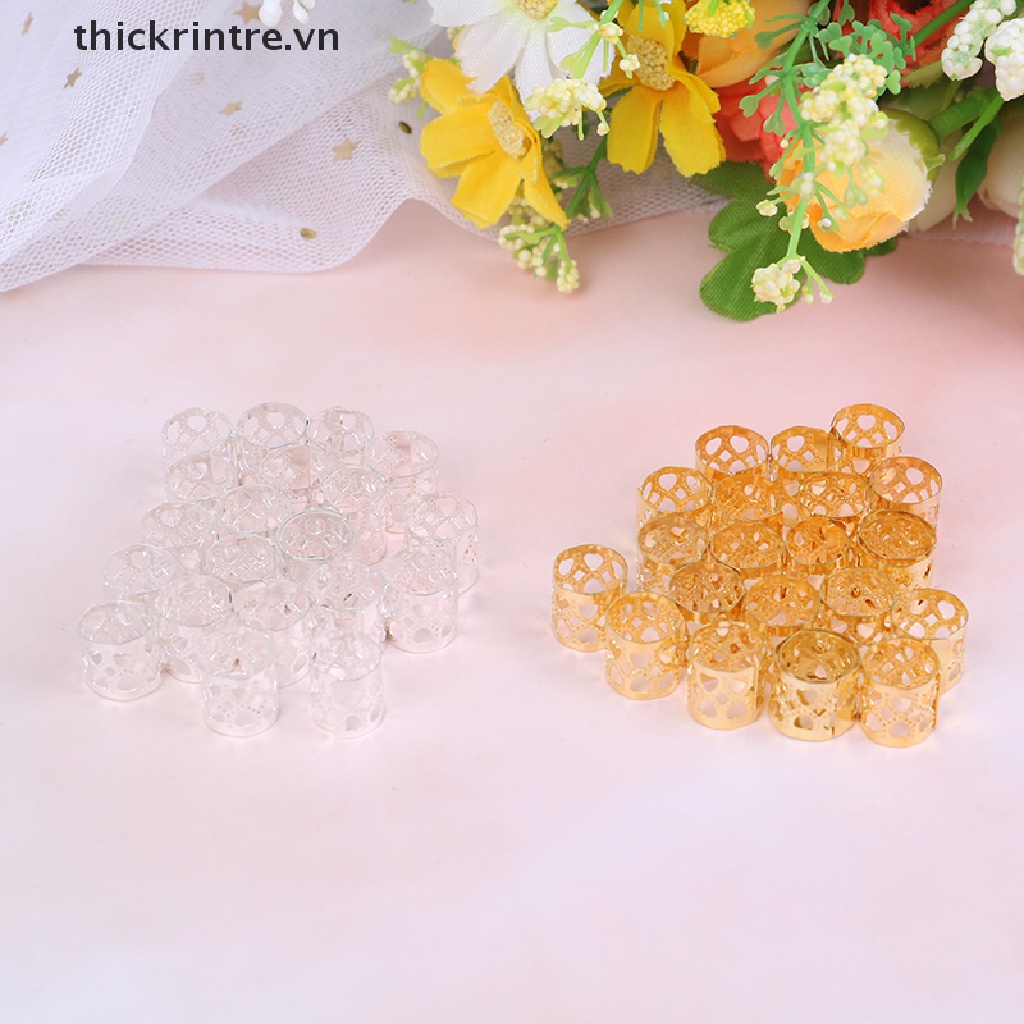 Set 20 Kẹp Tóc Bện Bằng Kim Loại Màu Vàng / Bạc Tùy Chỉnh Tiện Dụng